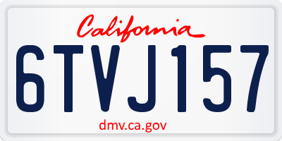 CA license plate 6TVJ157