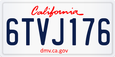 CA license plate 6TVJ176