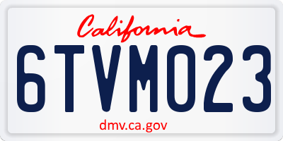 CA license plate 6TVM023