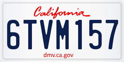 CA license plate 6TVM157