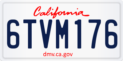 CA license plate 6TVM176