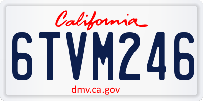 CA license plate 6TVM246
