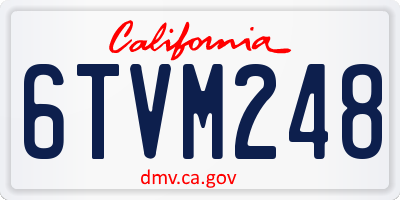CA license plate 6TVM248
