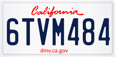 CA license plate 6TVM484