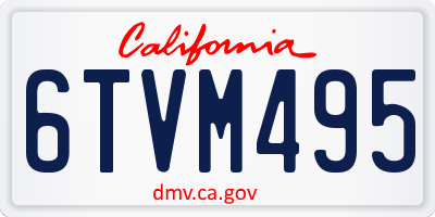CA license plate 6TVM495