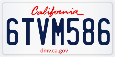 CA license plate 6TVM586