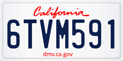 CA license plate 6TVM591