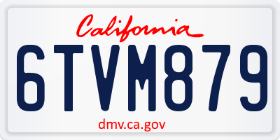 CA license plate 6TVM879
