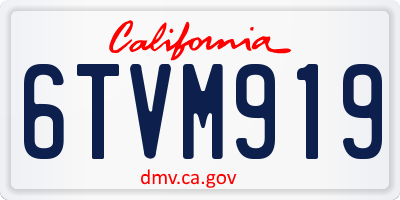 CA license plate 6TVM919
