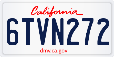 CA license plate 6TVN272