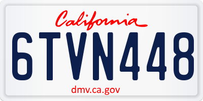 CA license plate 6TVN448