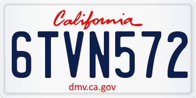 CA license plate 6TVN572