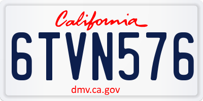 CA license plate 6TVN576