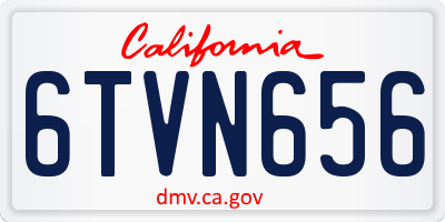 CA license plate 6TVN656