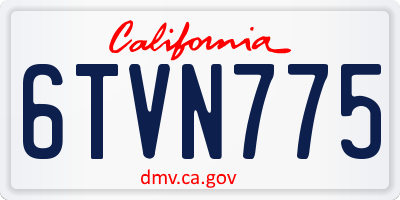 CA license plate 6TVN775