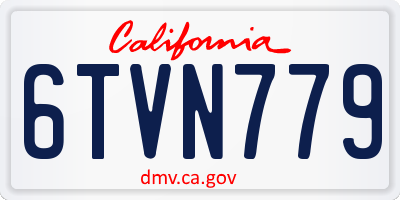 CA license plate 6TVN779