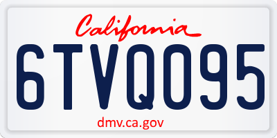 CA license plate 6TVQ095