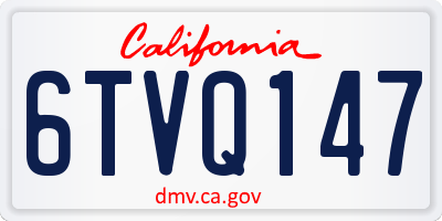 CA license plate 6TVQ147