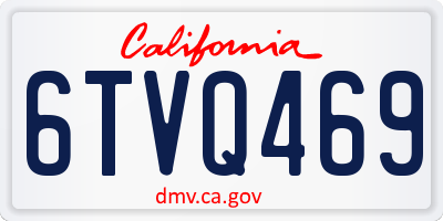 CA license plate 6TVQ469