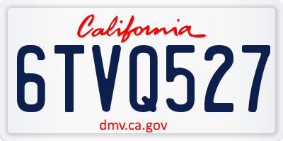 CA license plate 6TVQ527