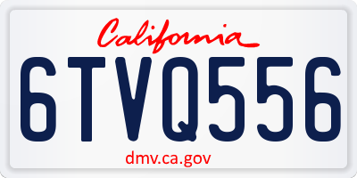 CA license plate 6TVQ556