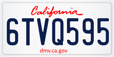CA license plate 6TVQ595
