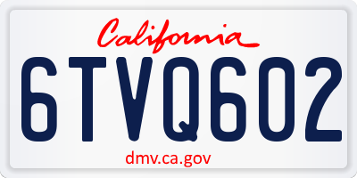 CA license plate 6TVQ602