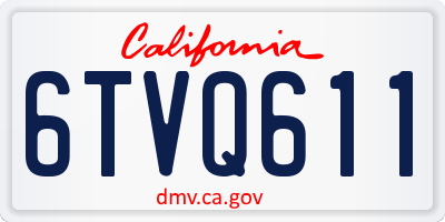 CA license plate 6TVQ611