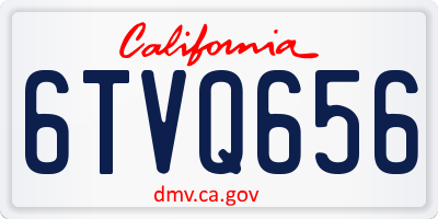 CA license plate 6TVQ656