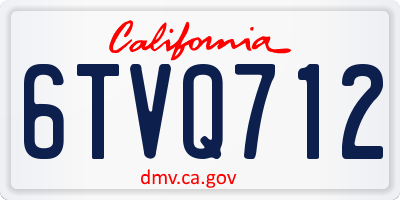 CA license plate 6TVQ712