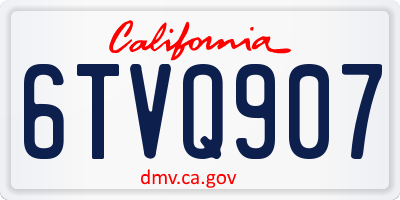 CA license plate 6TVQ907