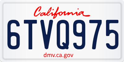 CA license plate 6TVQ975