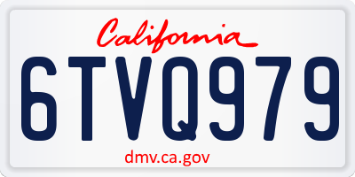 CA license plate 6TVQ979