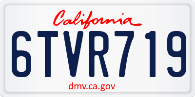 CA license plate 6TVR719