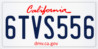 CA license plate 6TVS556