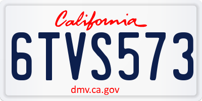 CA license plate 6TVS573