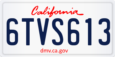 CA license plate 6TVS613