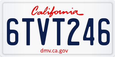 CA license plate 6TVT246