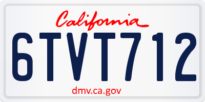 CA license plate 6TVT712