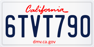 CA license plate 6TVT790