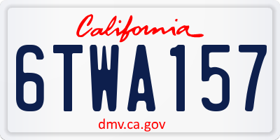 CA license plate 6TWA157