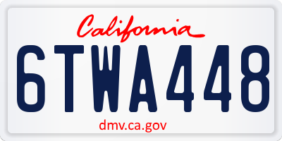 CA license plate 6TWA448