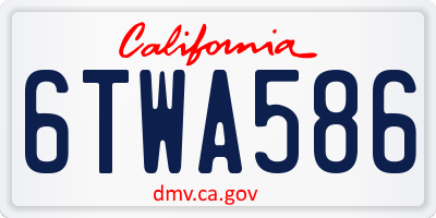 CA license plate 6TWA586
