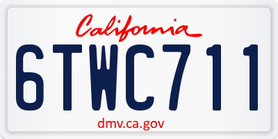 CA license plate 6TWC711