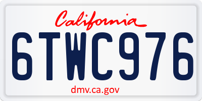 CA license plate 6TWC976