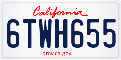 CA license plate 6TWH655