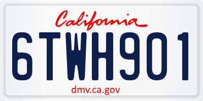 CA license plate 6TWH901