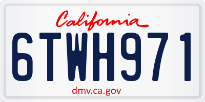 CA license plate 6TWH971