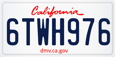 CA license plate 6TWH976