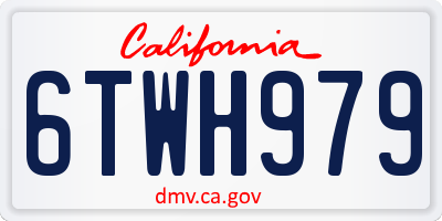 CA license plate 6TWH979